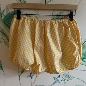 CHARLIE B Yellow Gingham Women's Shorts